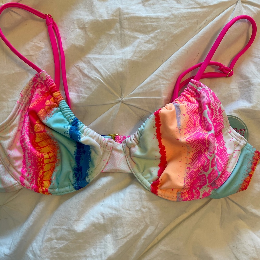 Neon snake skin bikini